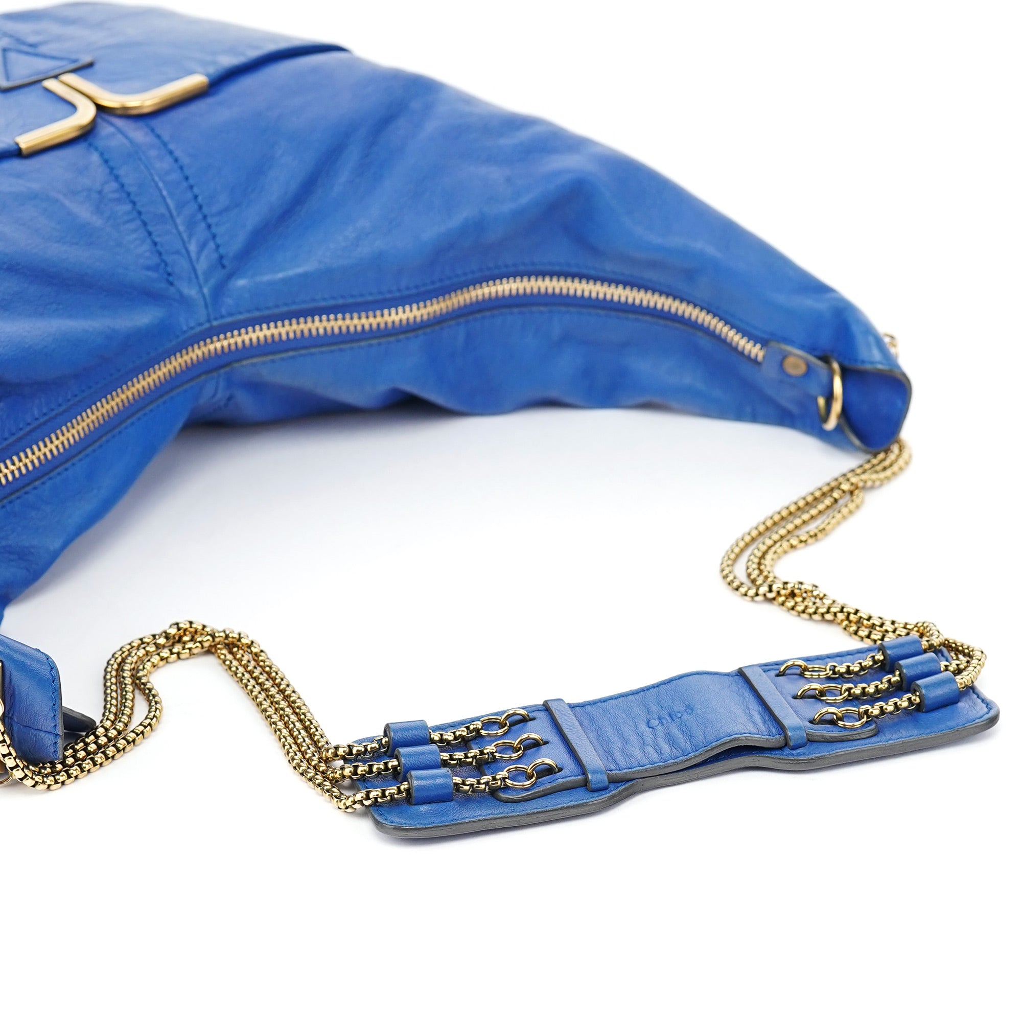 Royal Blue Lambskin Crossbody Bag