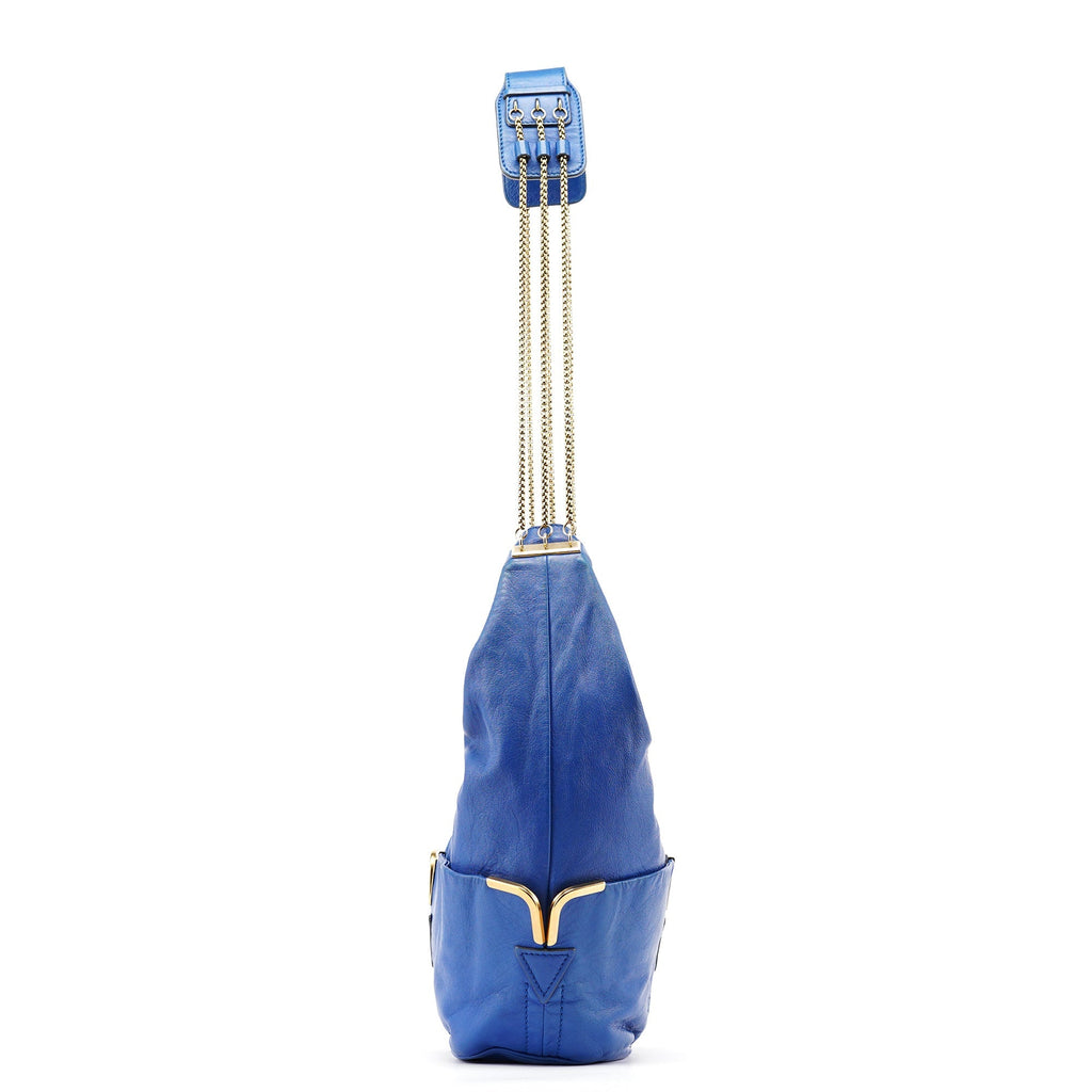 Royal Blue Lambskin Crossbody Bag