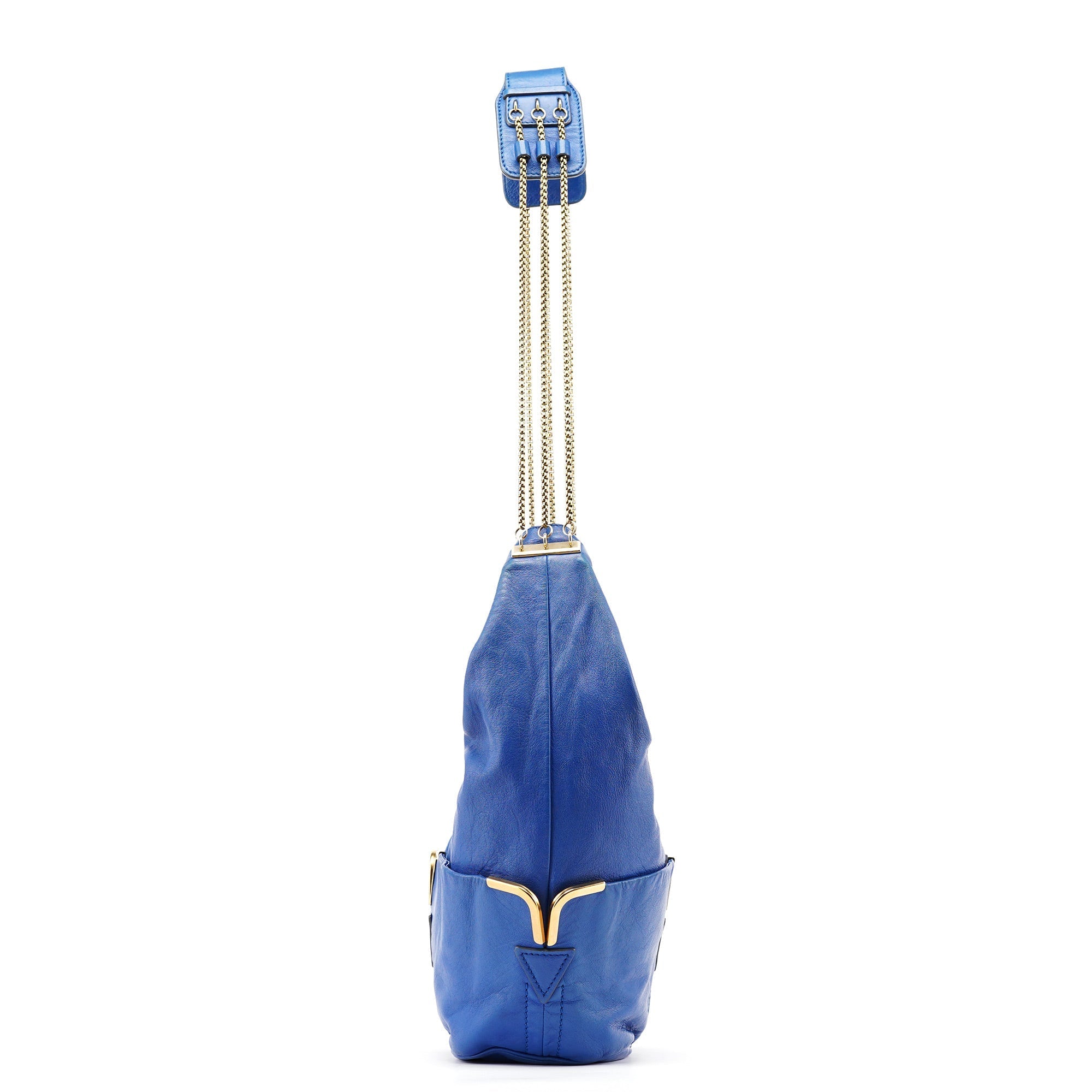 Royal Blue Lambskin Crossbody Bag