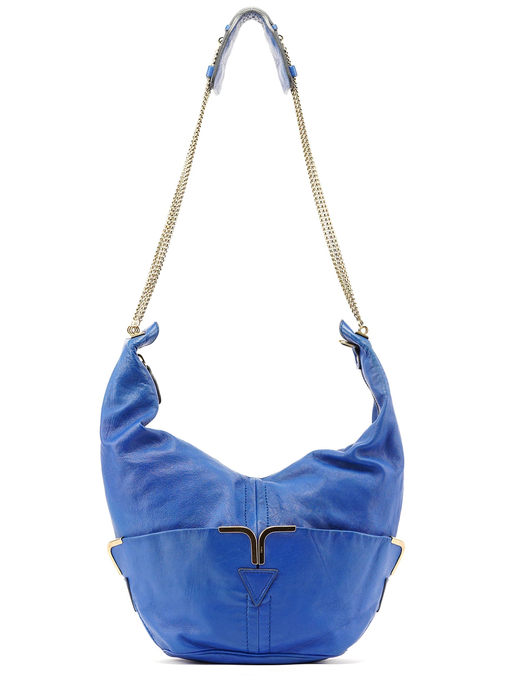 Royal Blue Lambskin Crossbody Bag