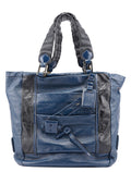 Royal Blue Leather Neo Paddington Tote Bag