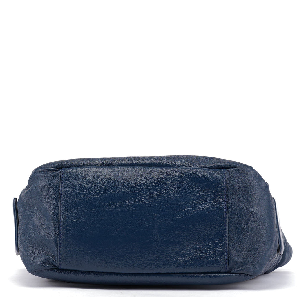 Royal Blue Leather Neo Paddington Tote Bag