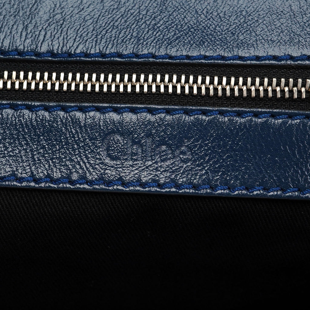 Royal Blue Leather Neo Paddington Tote Bag