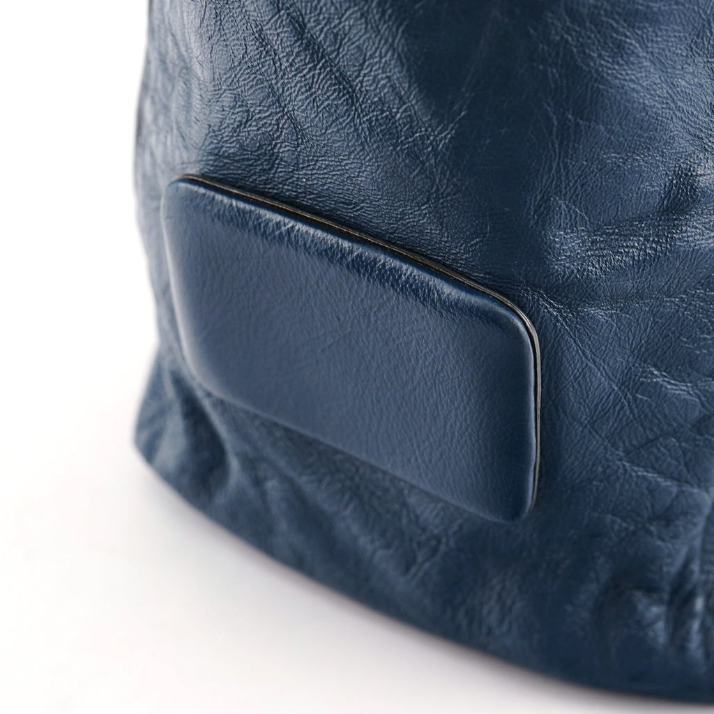 Royal Blue Leather Neo Paddington Tote Bag