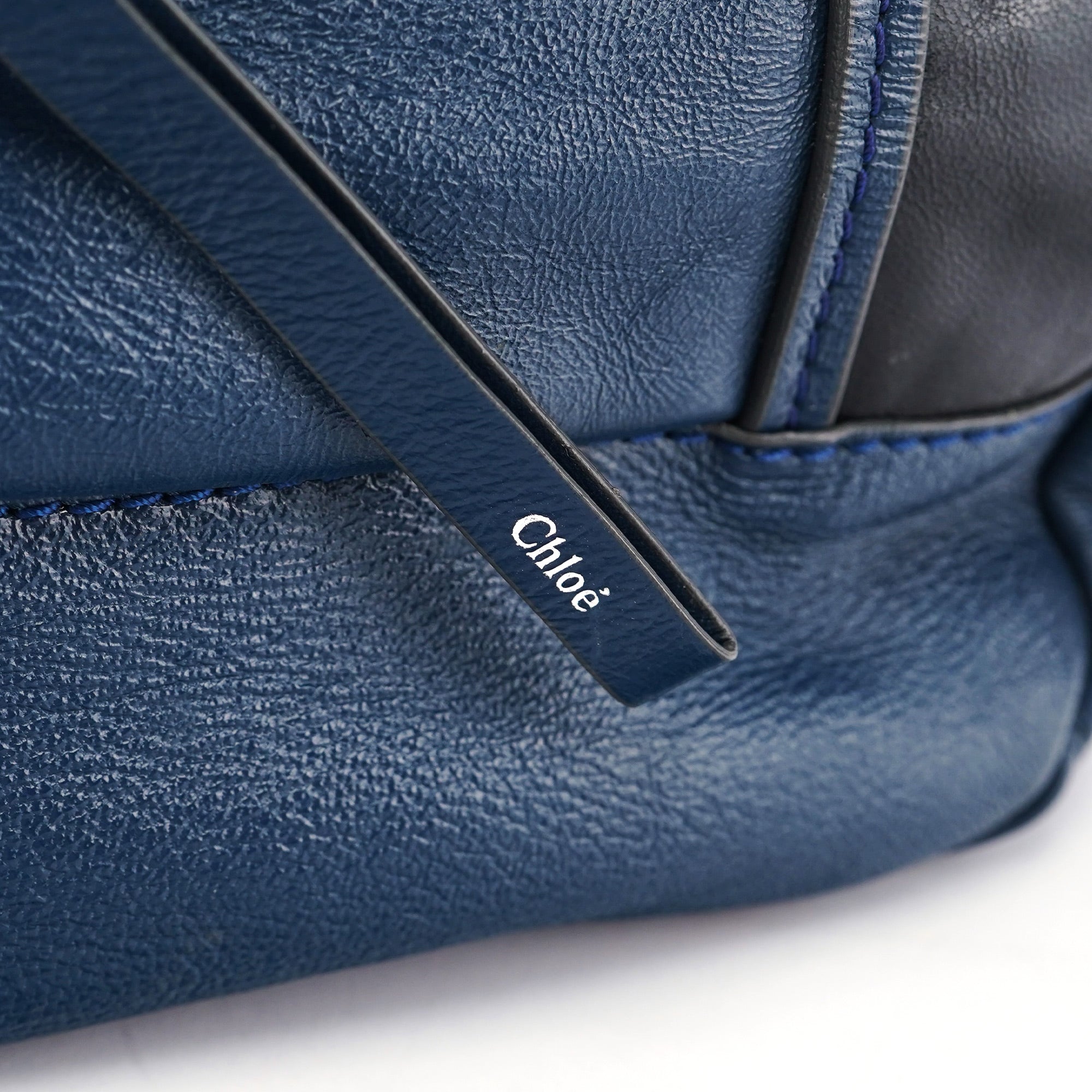 Royal Blue Leather Neo Paddington Tote Bag