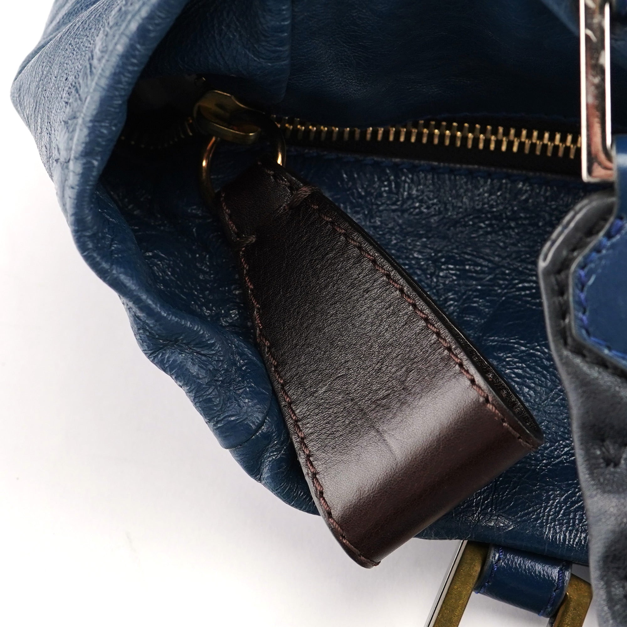 Royal Blue Leather Neo Paddington Tote Bag