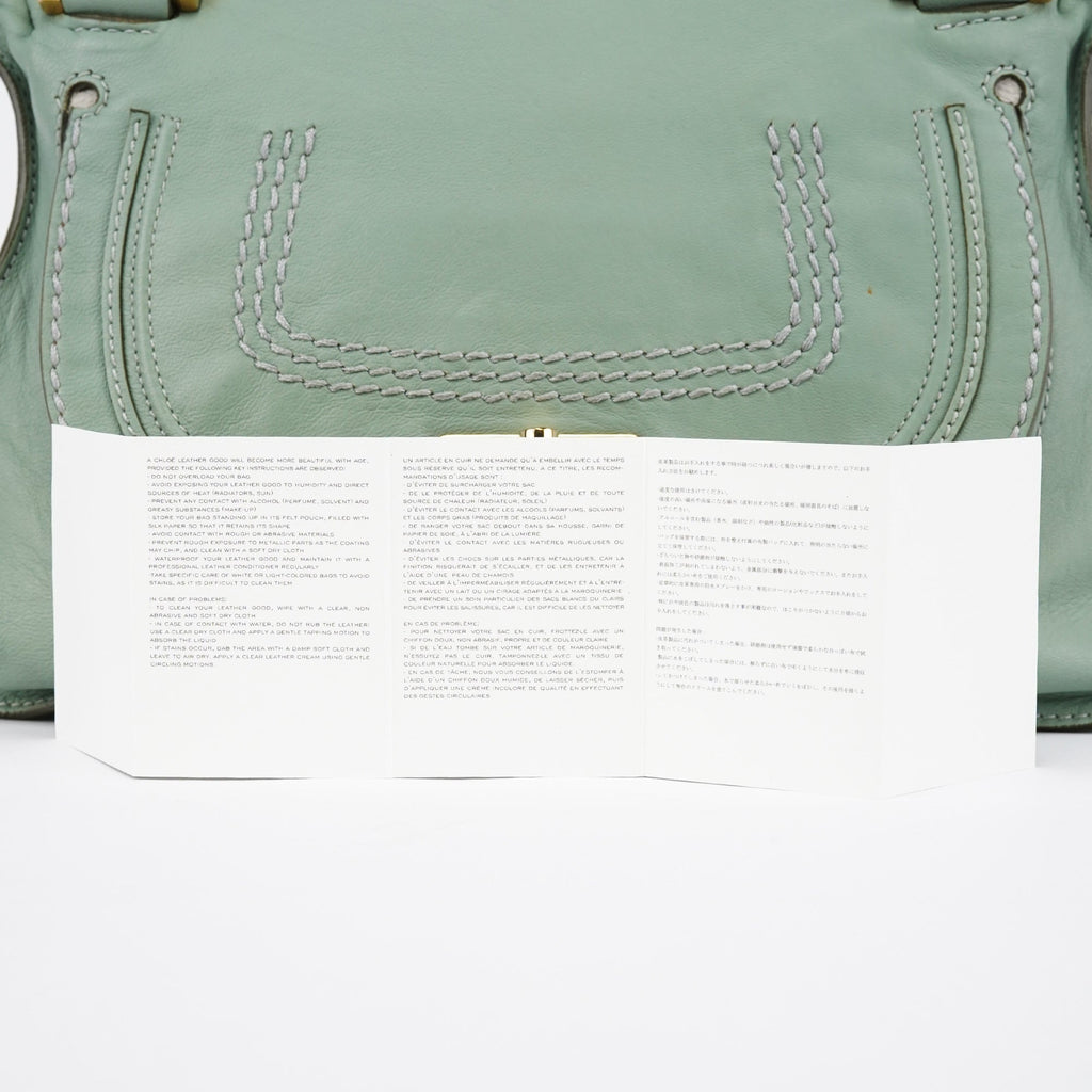 Sage Green Leather Marcie 2-Way Bag