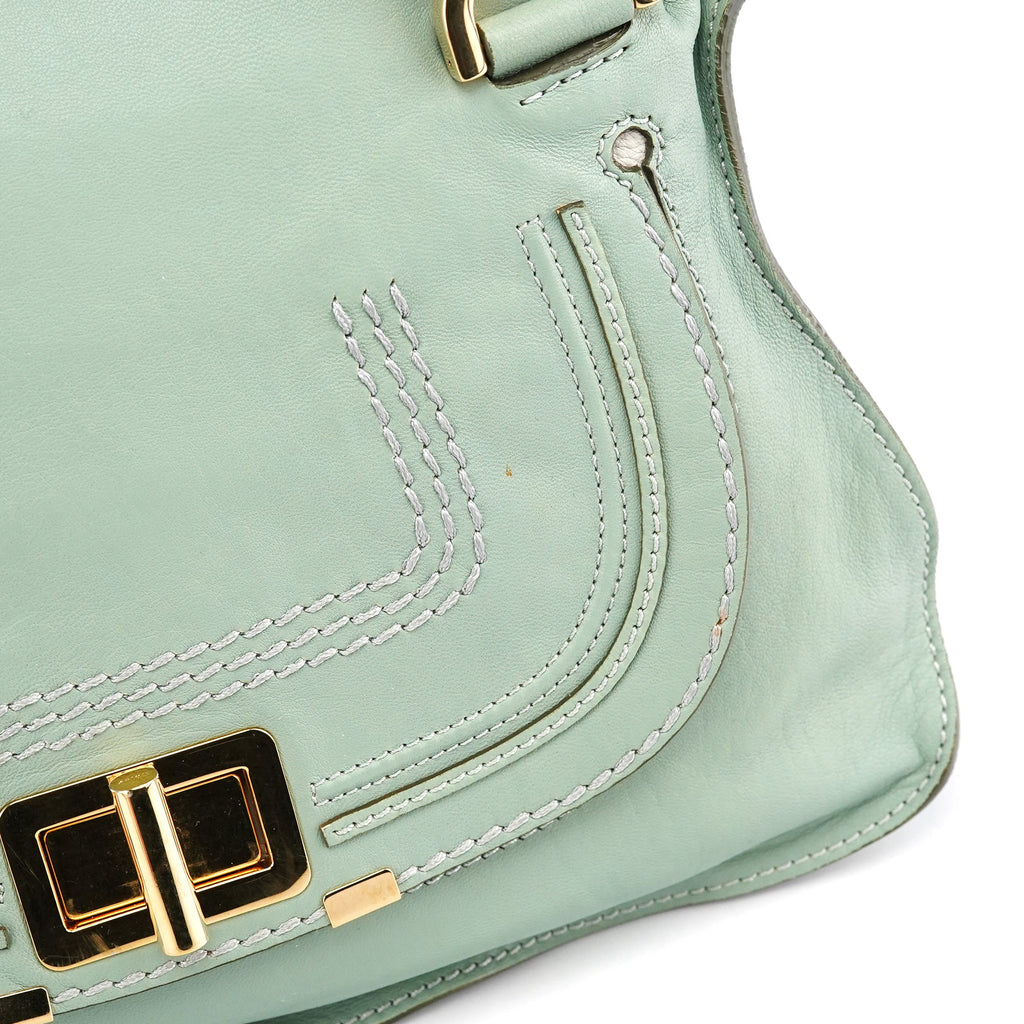 Sage Green Leather Marcie 2-Way Bag