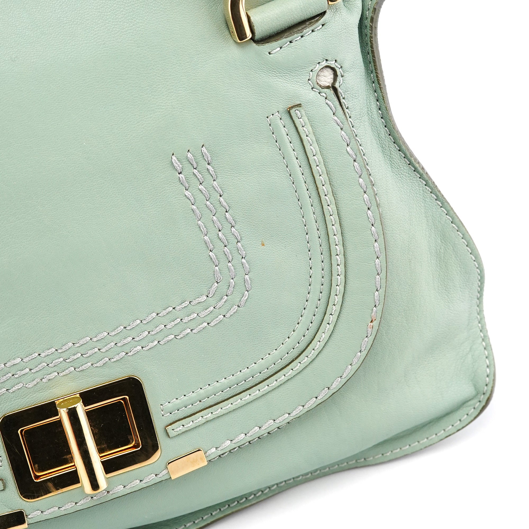Sage Green Leather Marcie 2-Way Bag