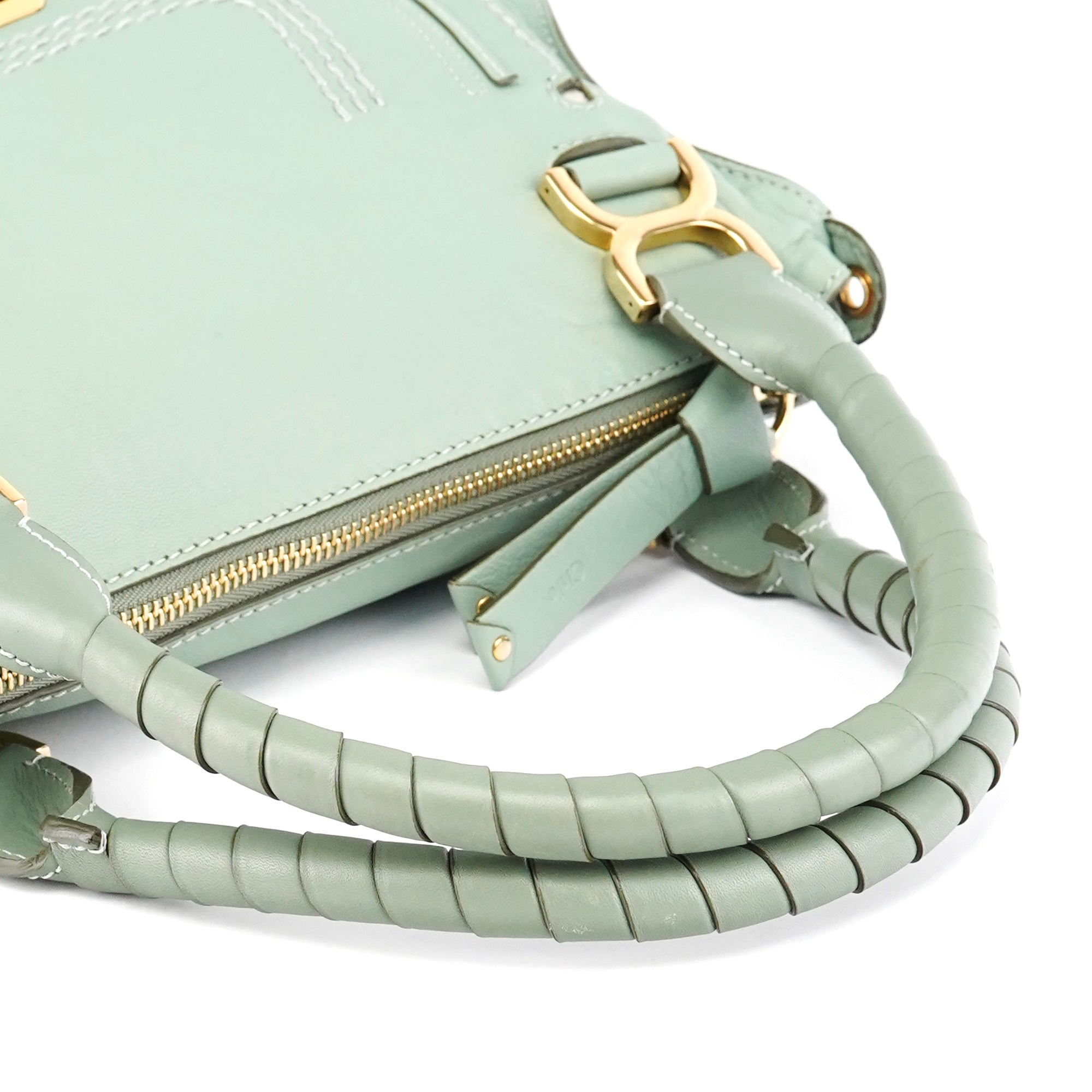 Sage Green Leather Marcie 2-Way Bag
