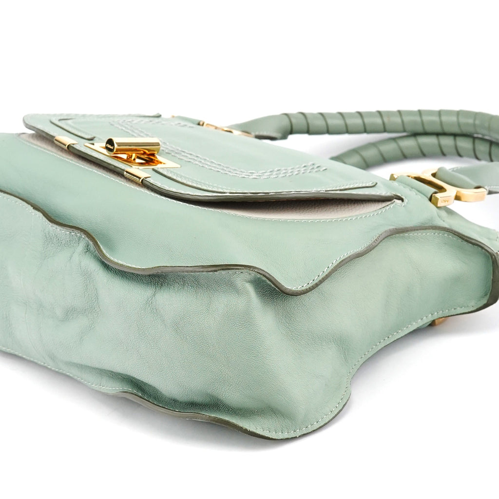 Sage Green Leather Marcie 2-Way Bag