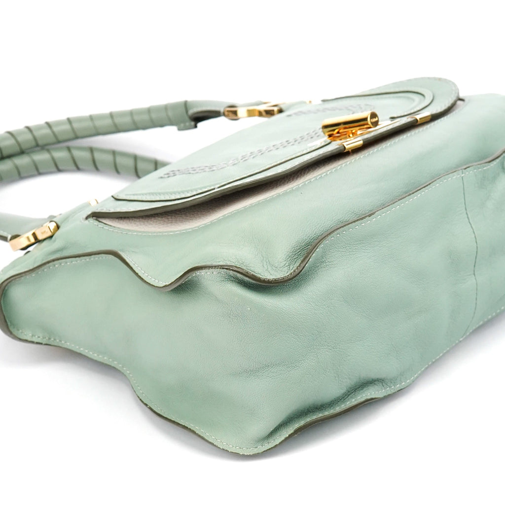 Sage Green Leather Marcie 2-Way Bag