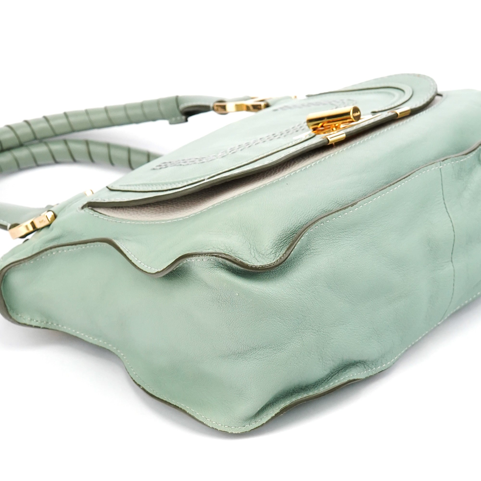 Sage Green Leather Marcie 2-Way Bag