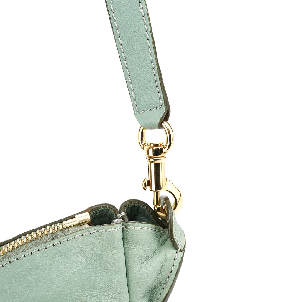 Sage Green Leather Marcie 2-Way Bag