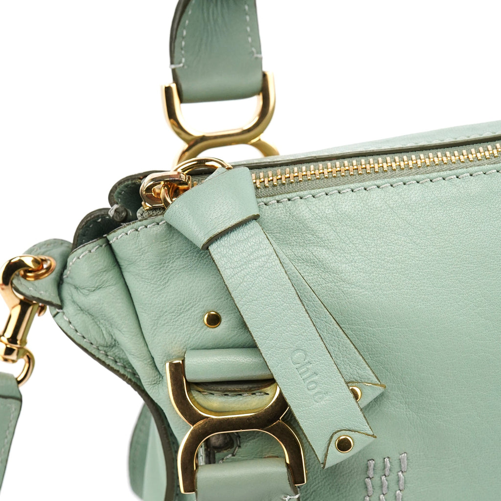 Sage Green Leather Marcie 2-Way Bag