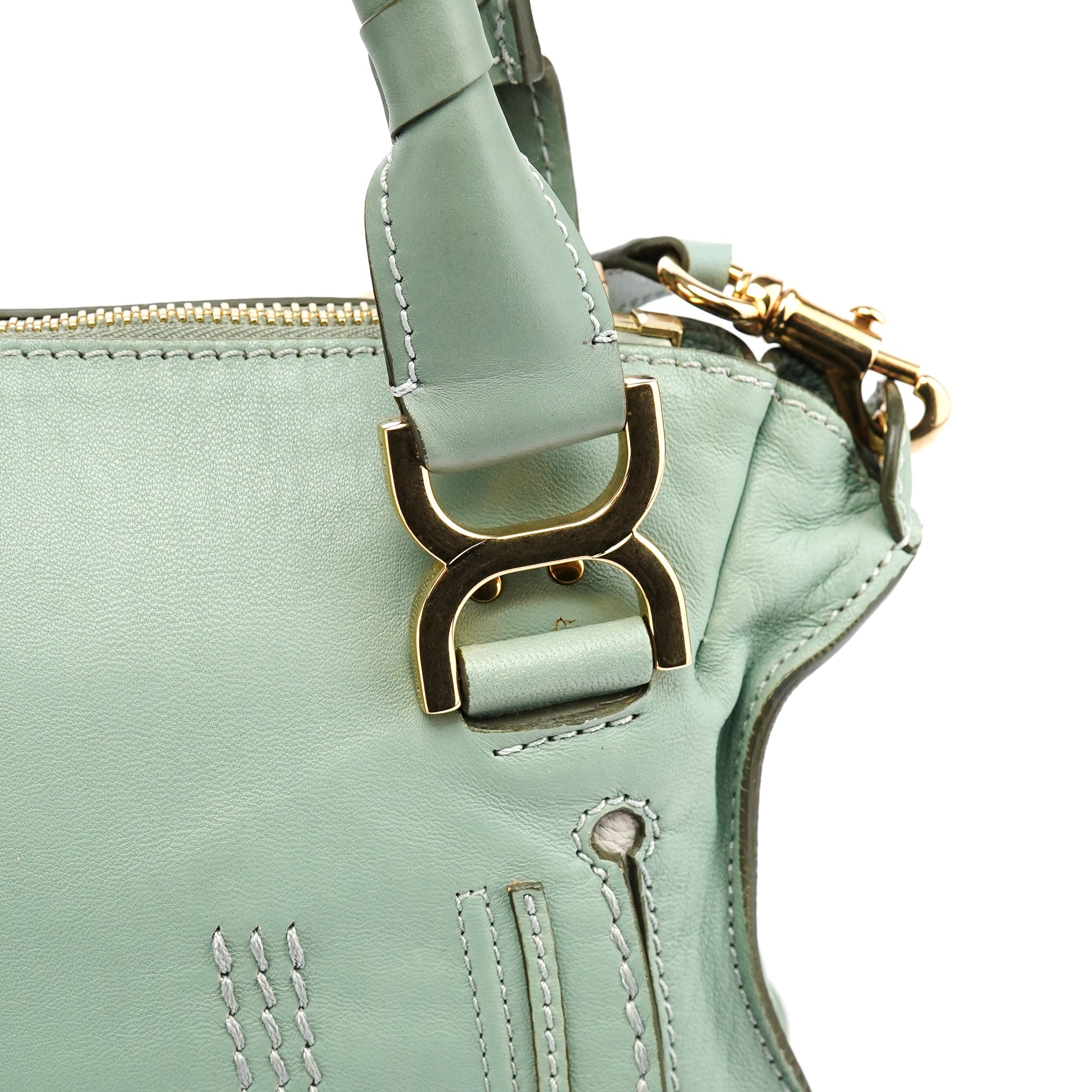Sage Green Leather Marcie 2-Way Bag