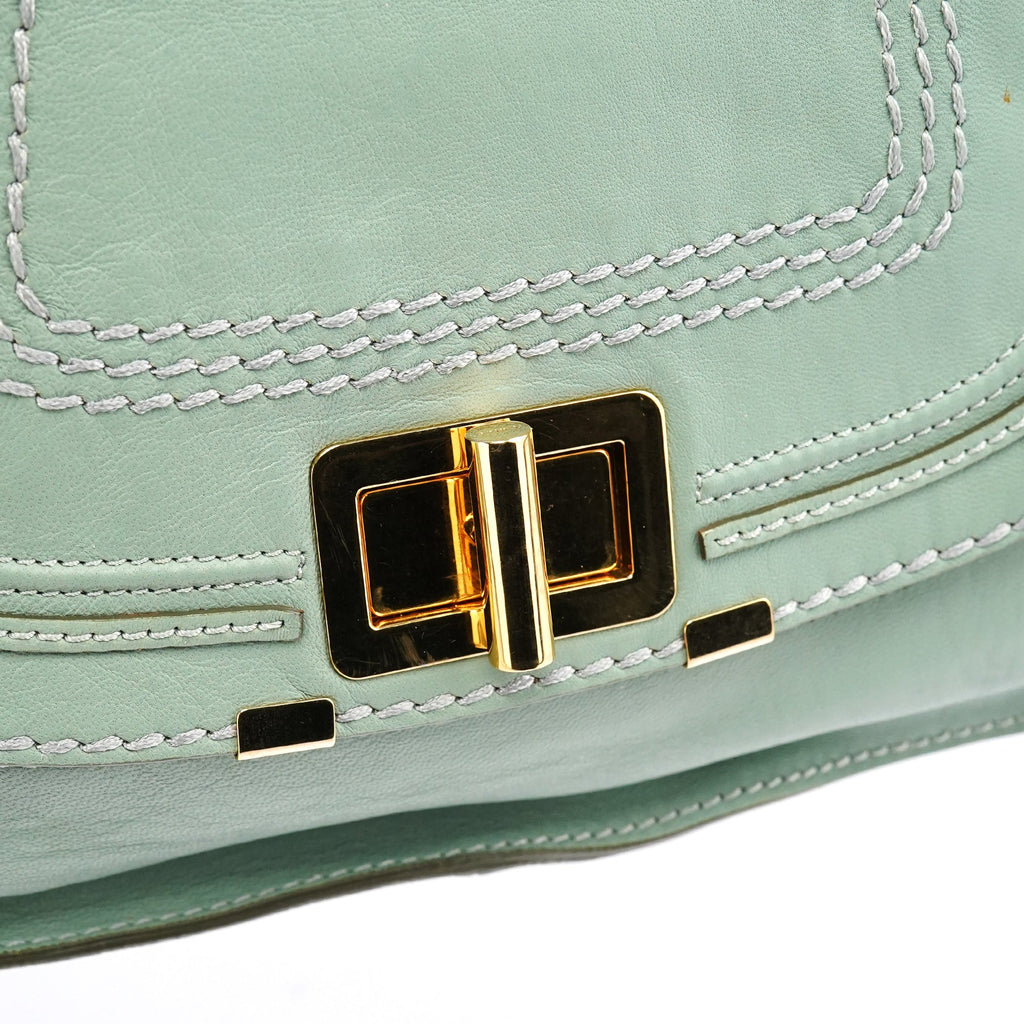 Sage Green Leather Marcie 2-Way Bag
