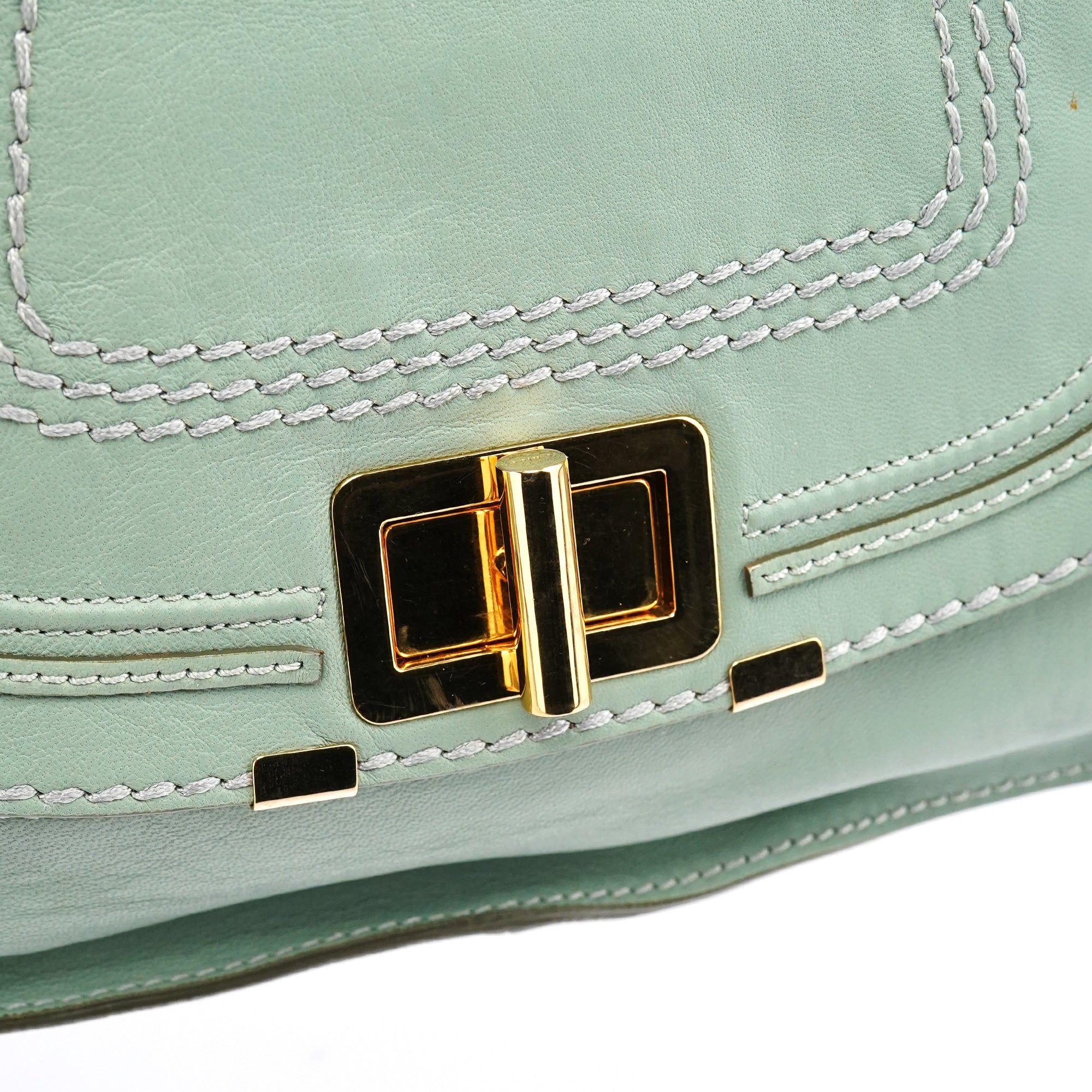Sage Green Leather Marcie 2-Way Bag