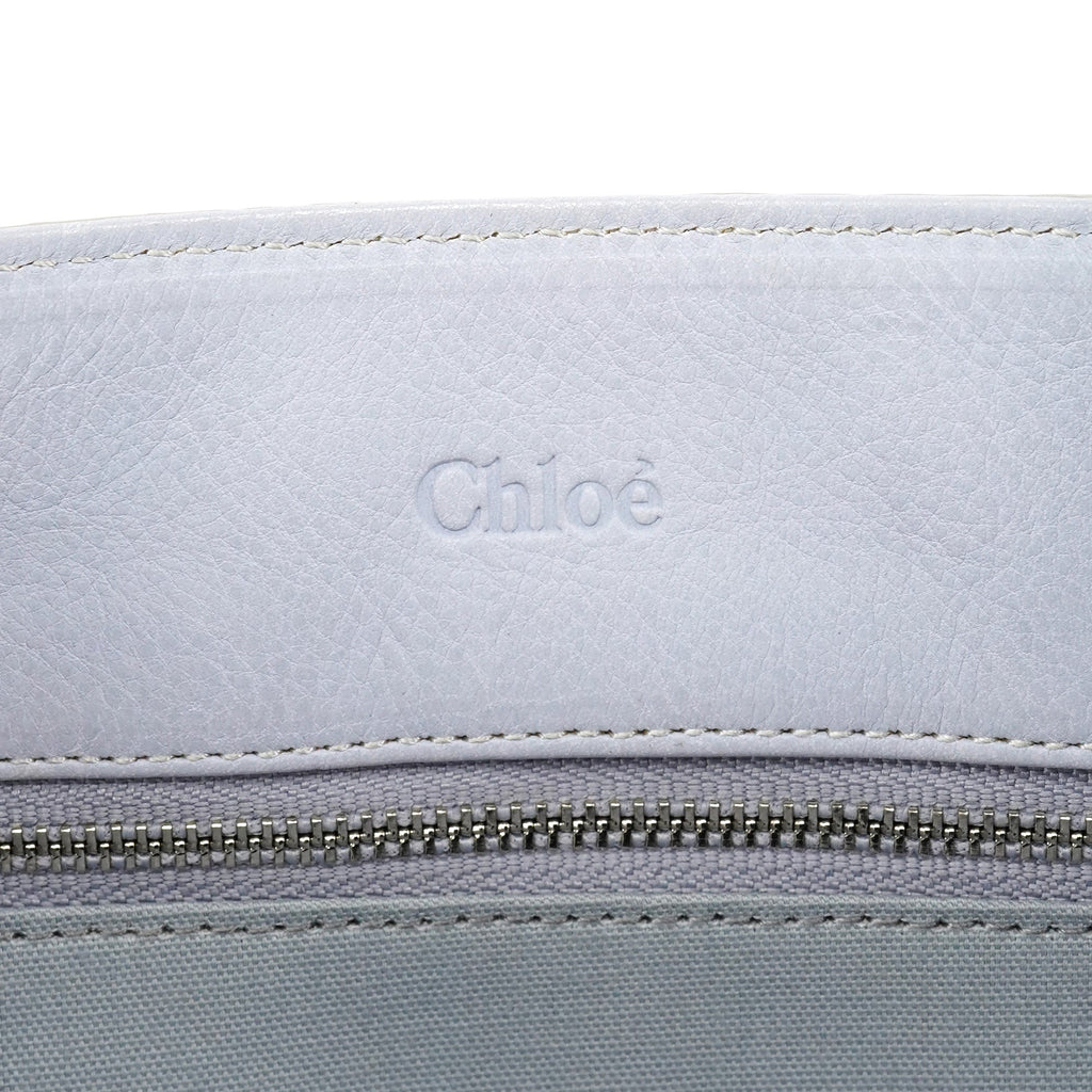 Slate Blue Leather Knot Bag
