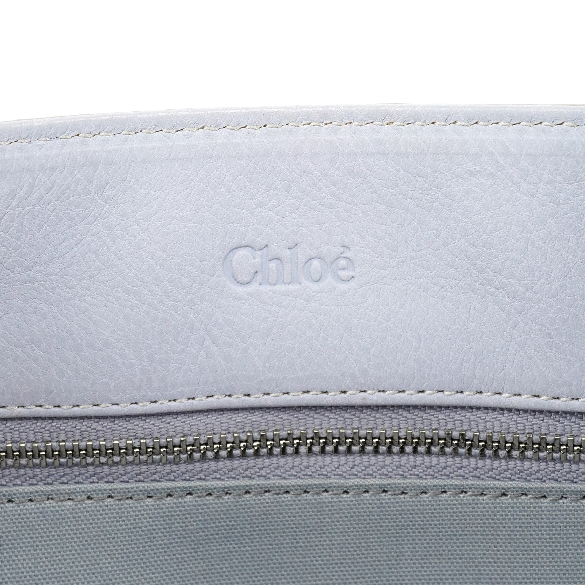 Slate Blue Leather Knot Bag