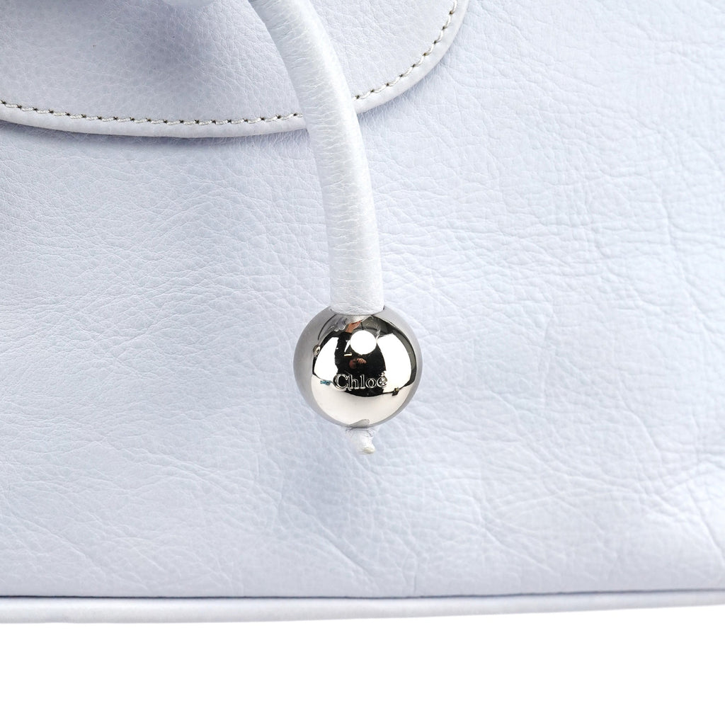 Slate Blue Leather Knot Bag