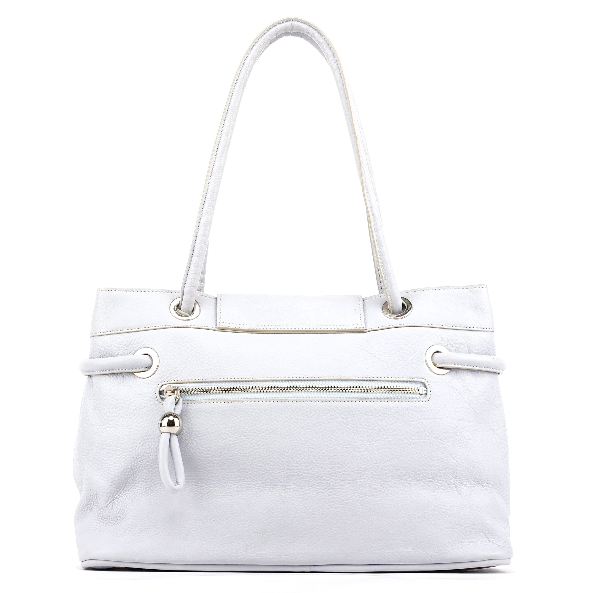 Slate Blue Leather Knot Bag