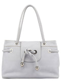 Slate Blue Leather Knot Bag