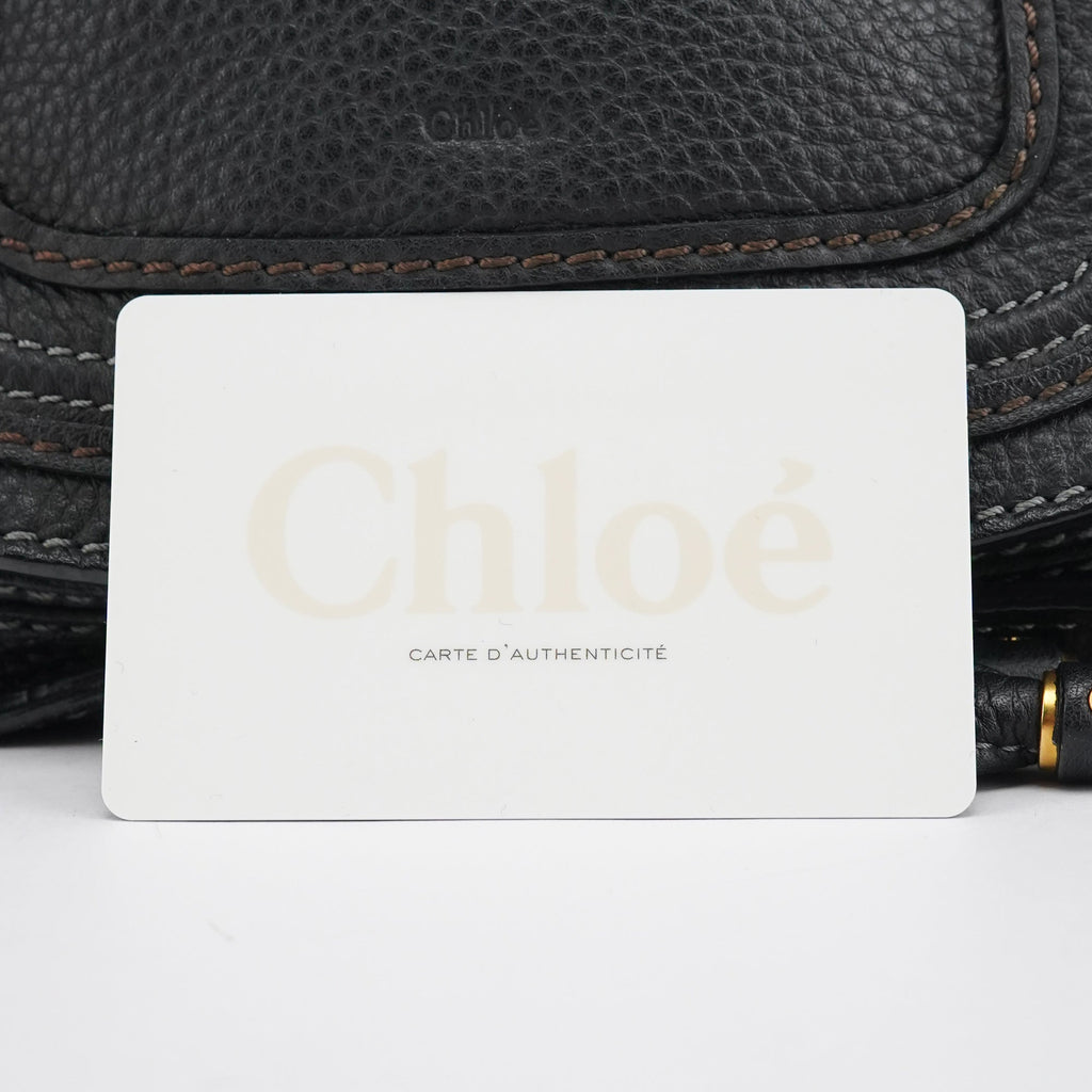 Small Black Leather Marcie 2-Way Bag