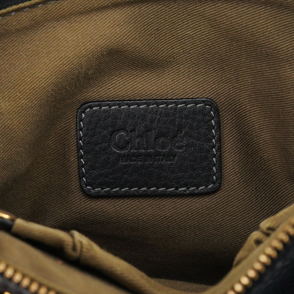 Small Black Leather Marcie 2-Way Bag