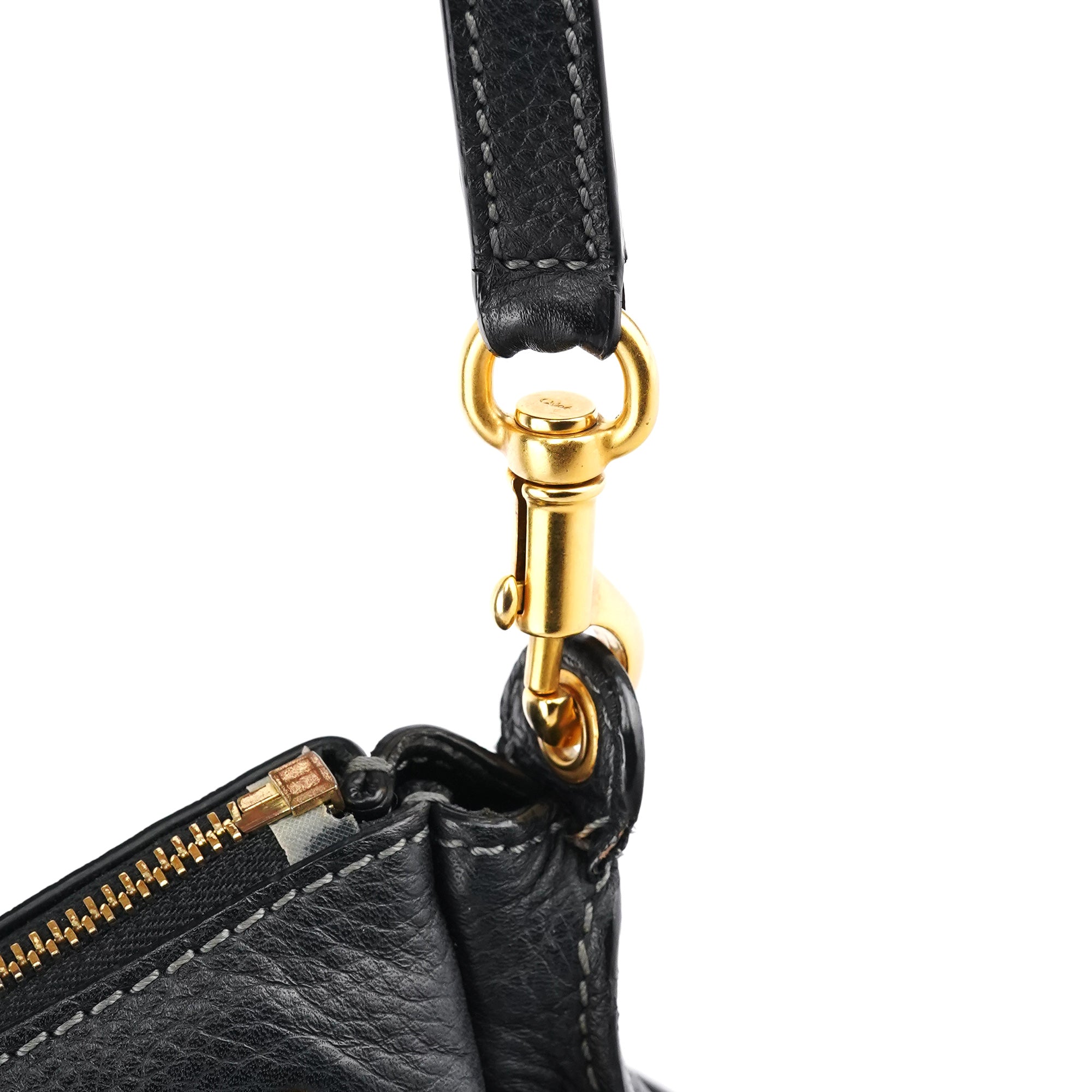 Small Black Leather Marcie 2-Way Bag