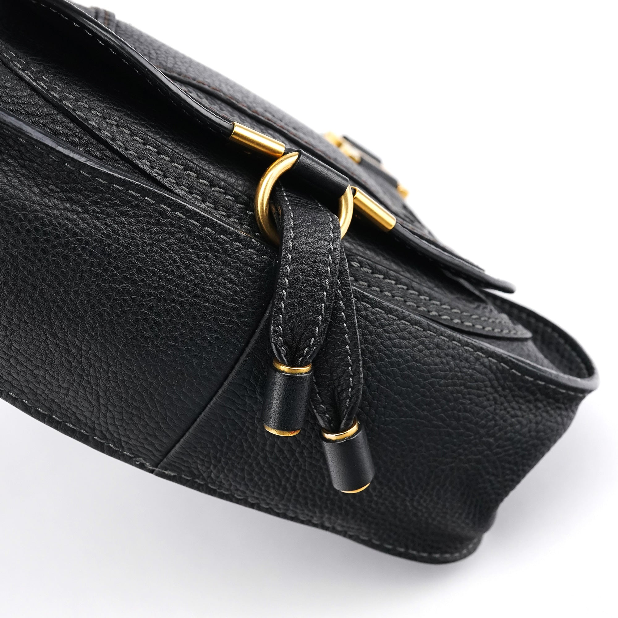 Small Black Leather Marcie 2-Way Bag