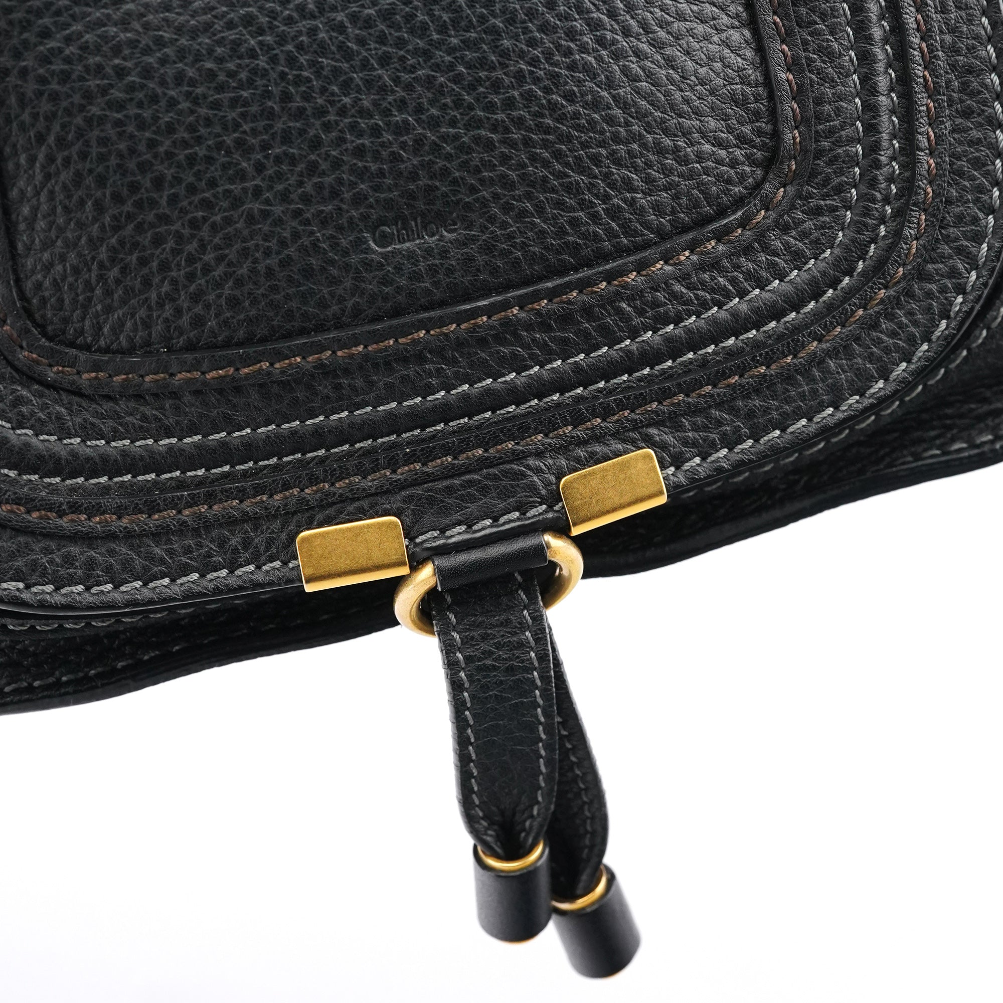Small Black Leather Marcie 2-Way Bag