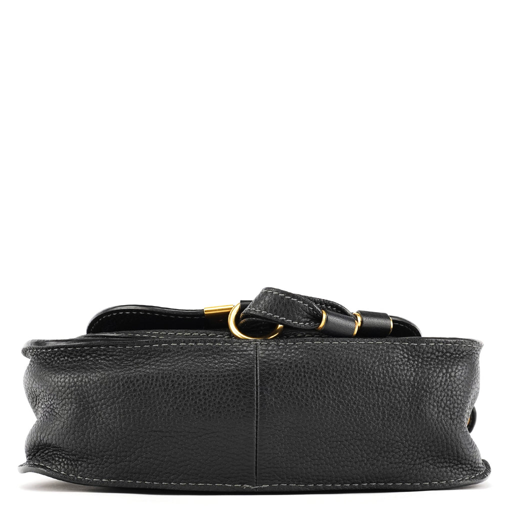 Small Black Leather Marcie 2-Way Bag
