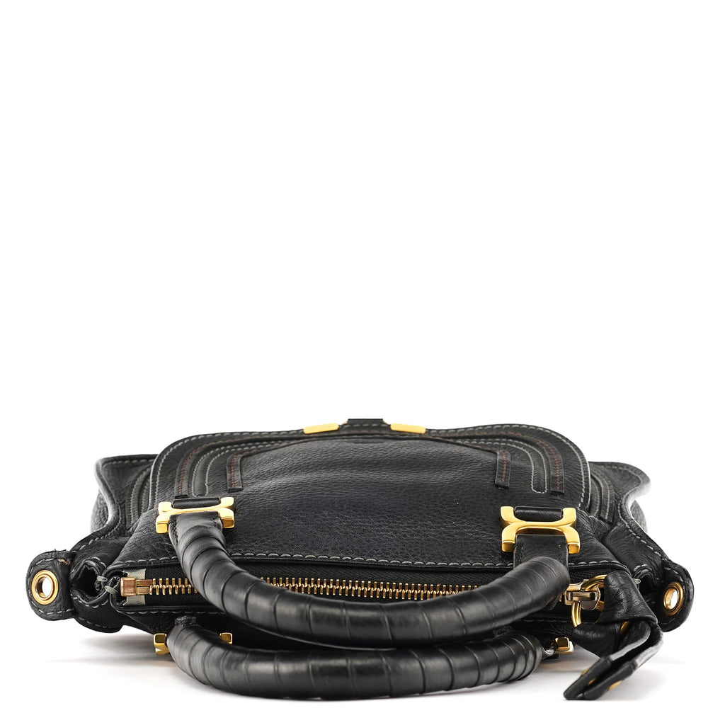 Small Black Leather Marcie 2-Way Bag