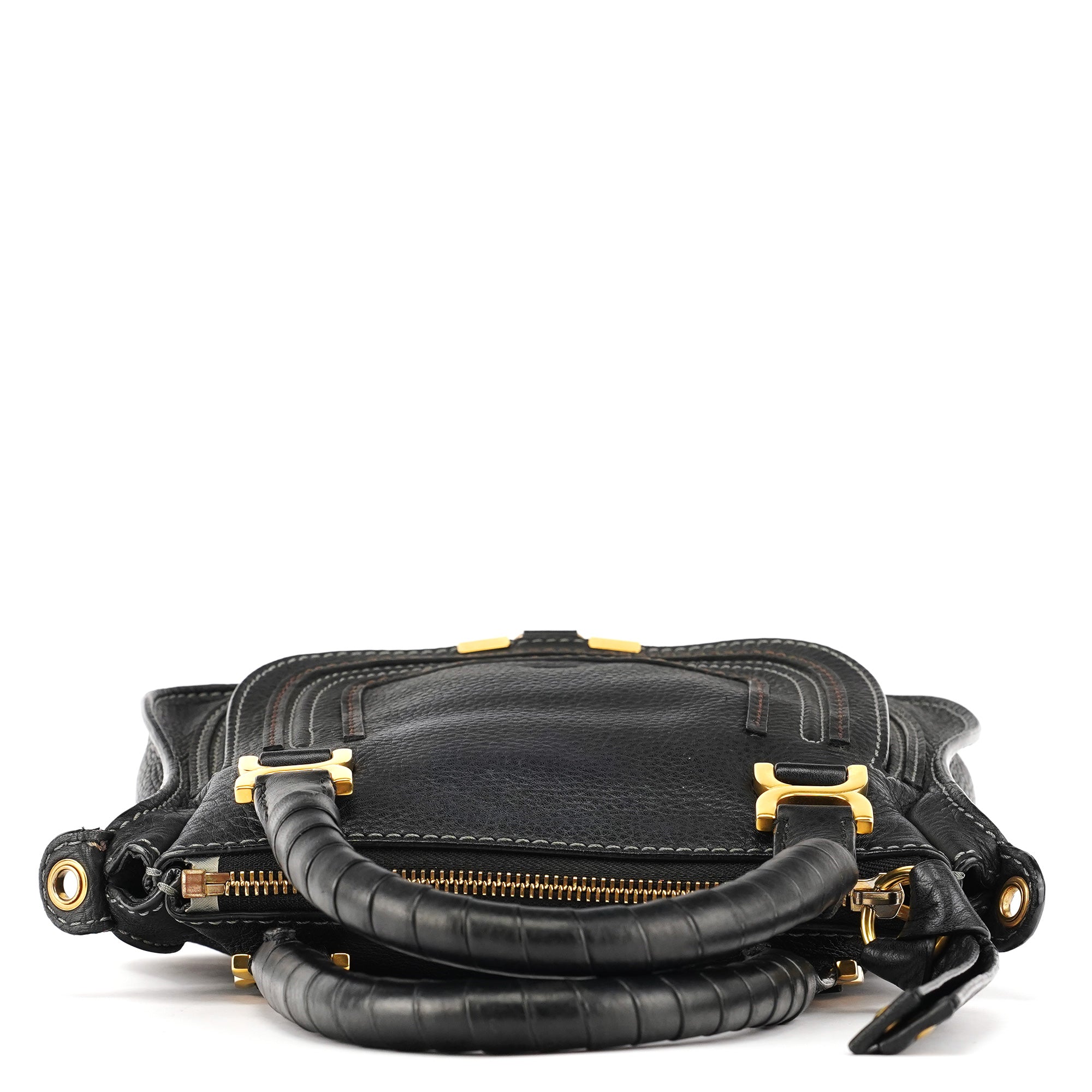 Small Black Leather Marcie 2-Way Bag