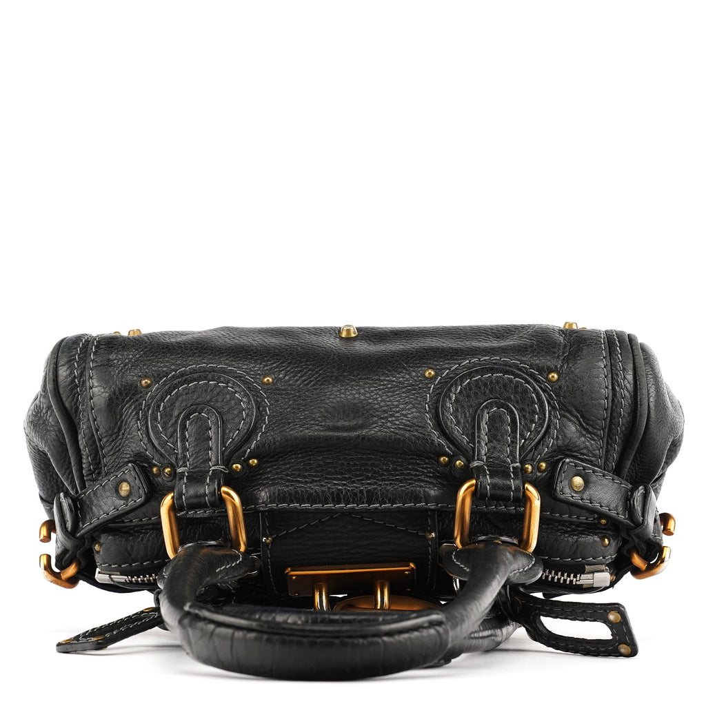 Small Black Leather Paddington Shoulder Bag
