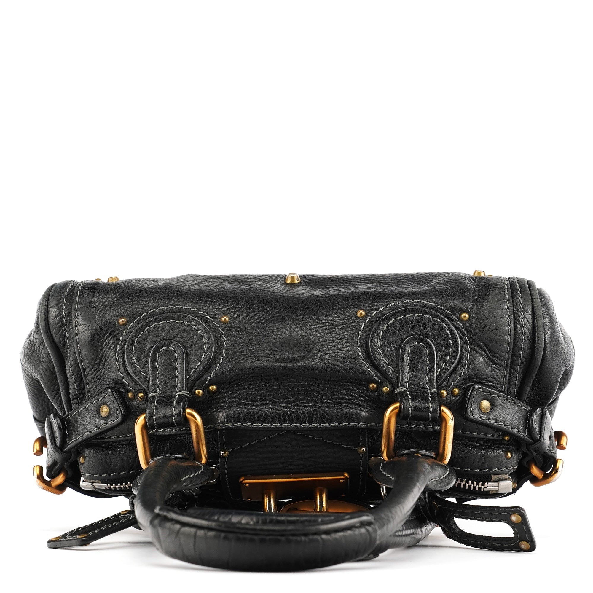 Small Black Leather Paddington Shoulder Bag
