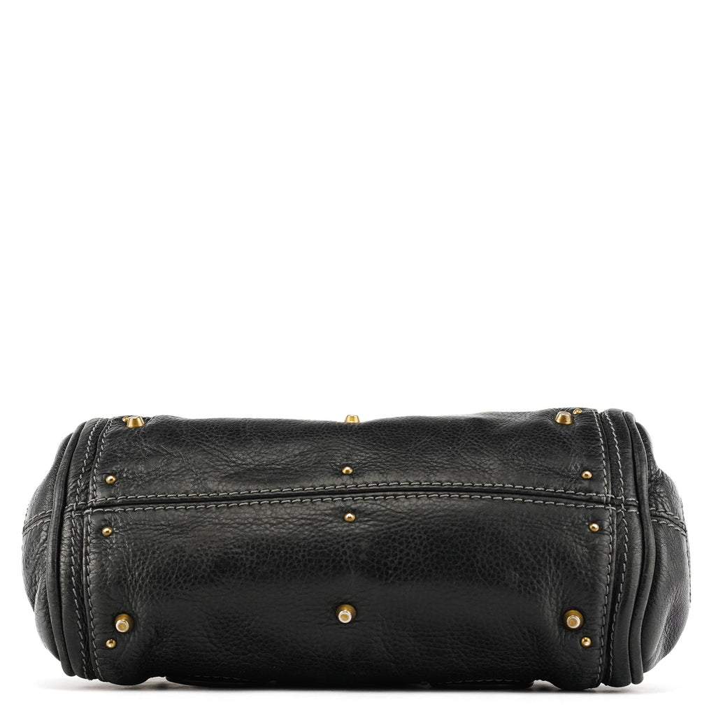 Small Black Leather Paddington Shoulder Bag