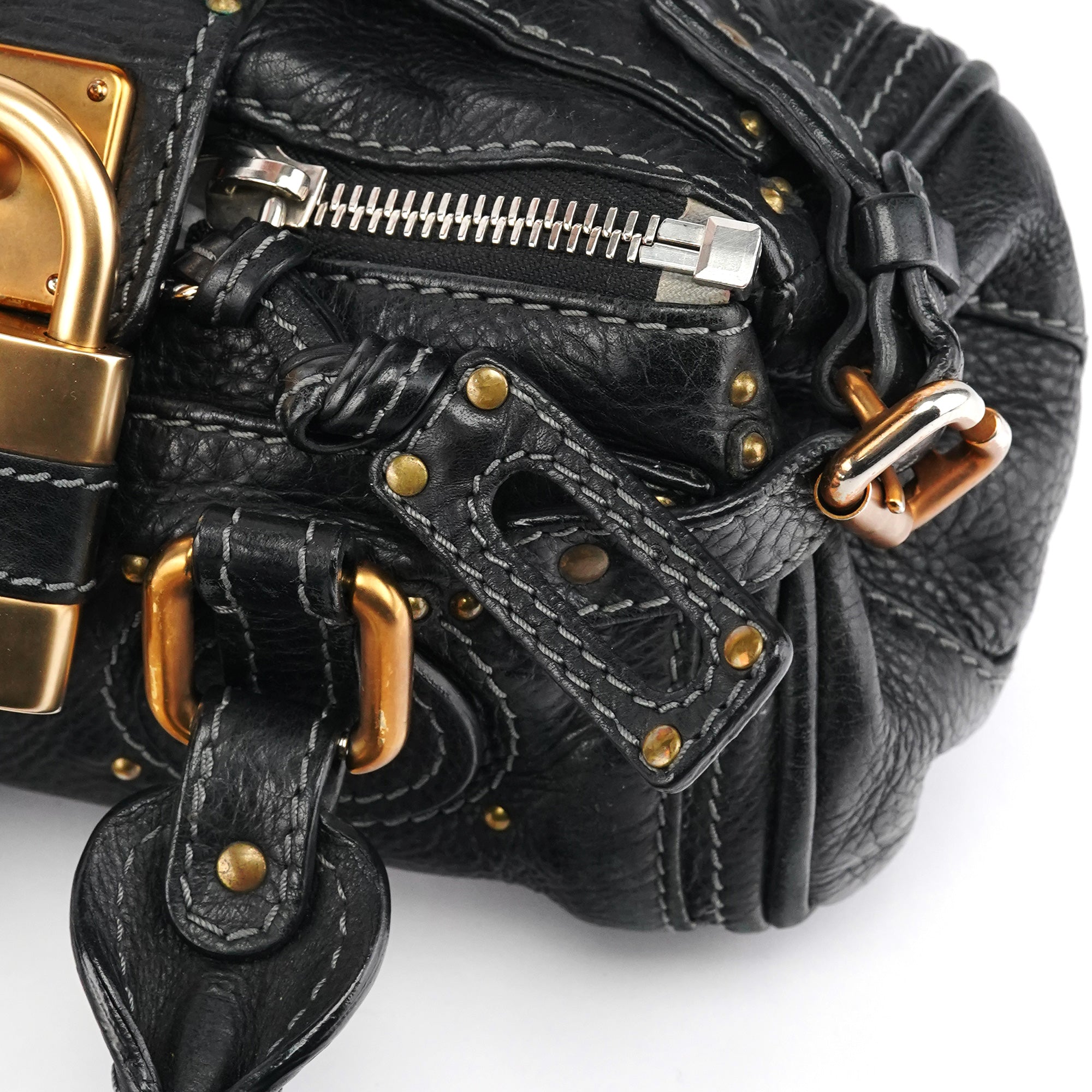 Small Black Leather Paddington Shoulder Bag