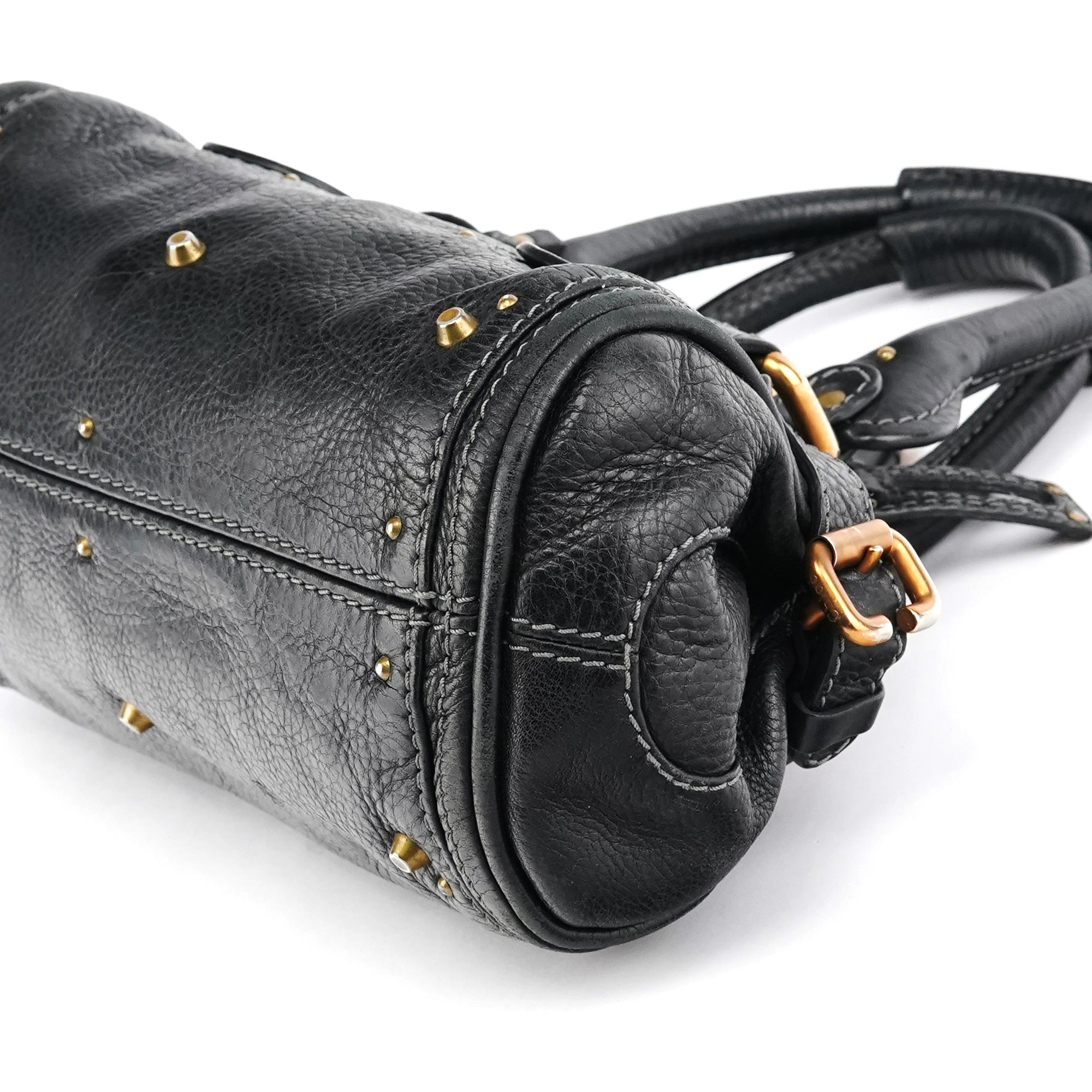 Small Black Leather Paddington Shoulder Bag