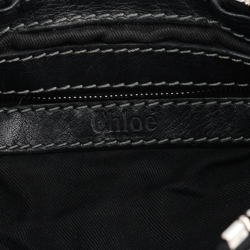 Small Black Leather Paddington Shoulder Bag
