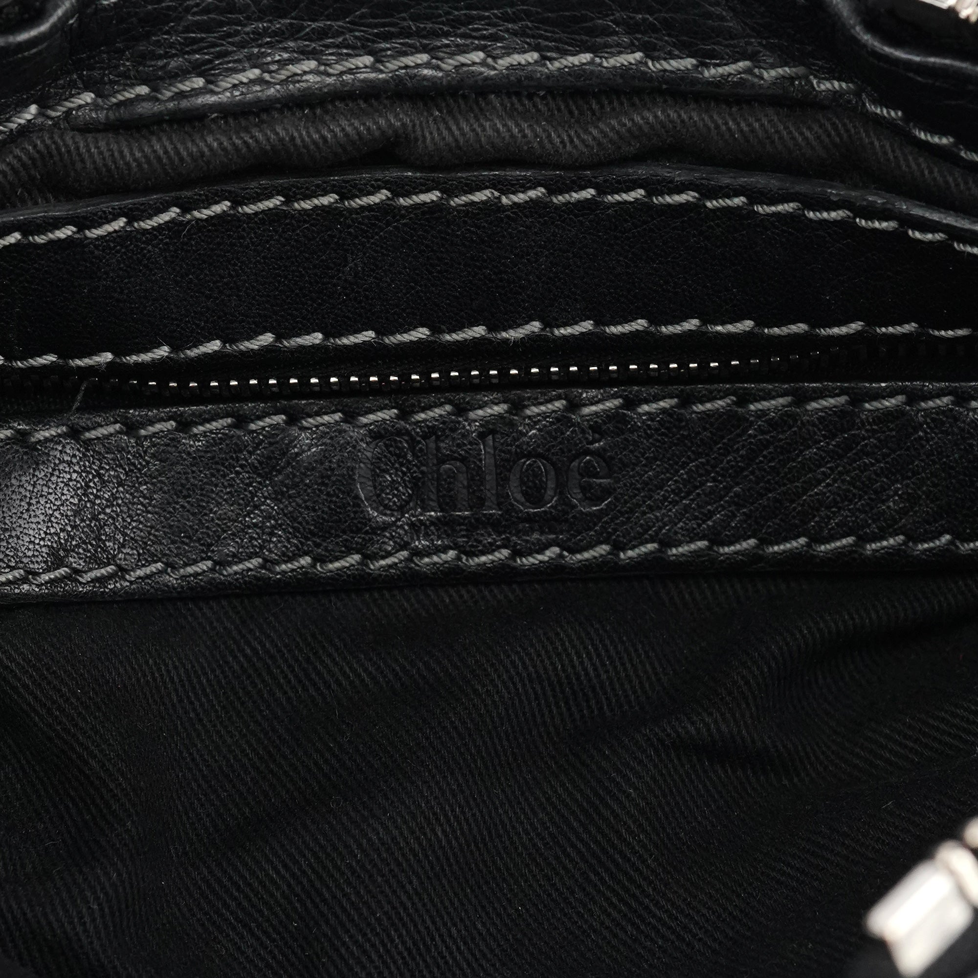 Small Black Leather Paddington Shoulder Bag