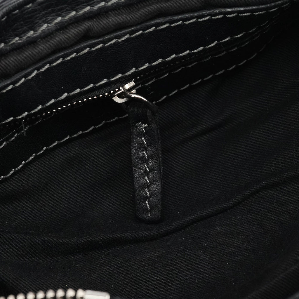 Small Black Leather Paddington Shoulder Bag