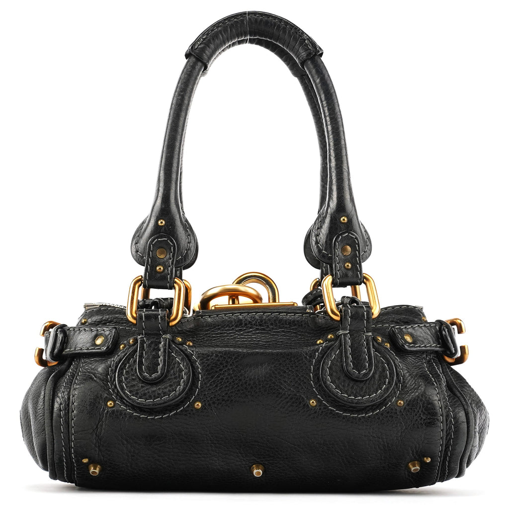 Small Black Leather Paddington Shoulder Bag