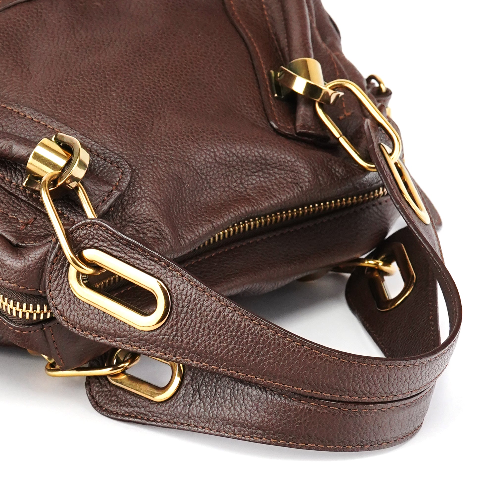 Small Brown Leather Paraty 2-Way Bag