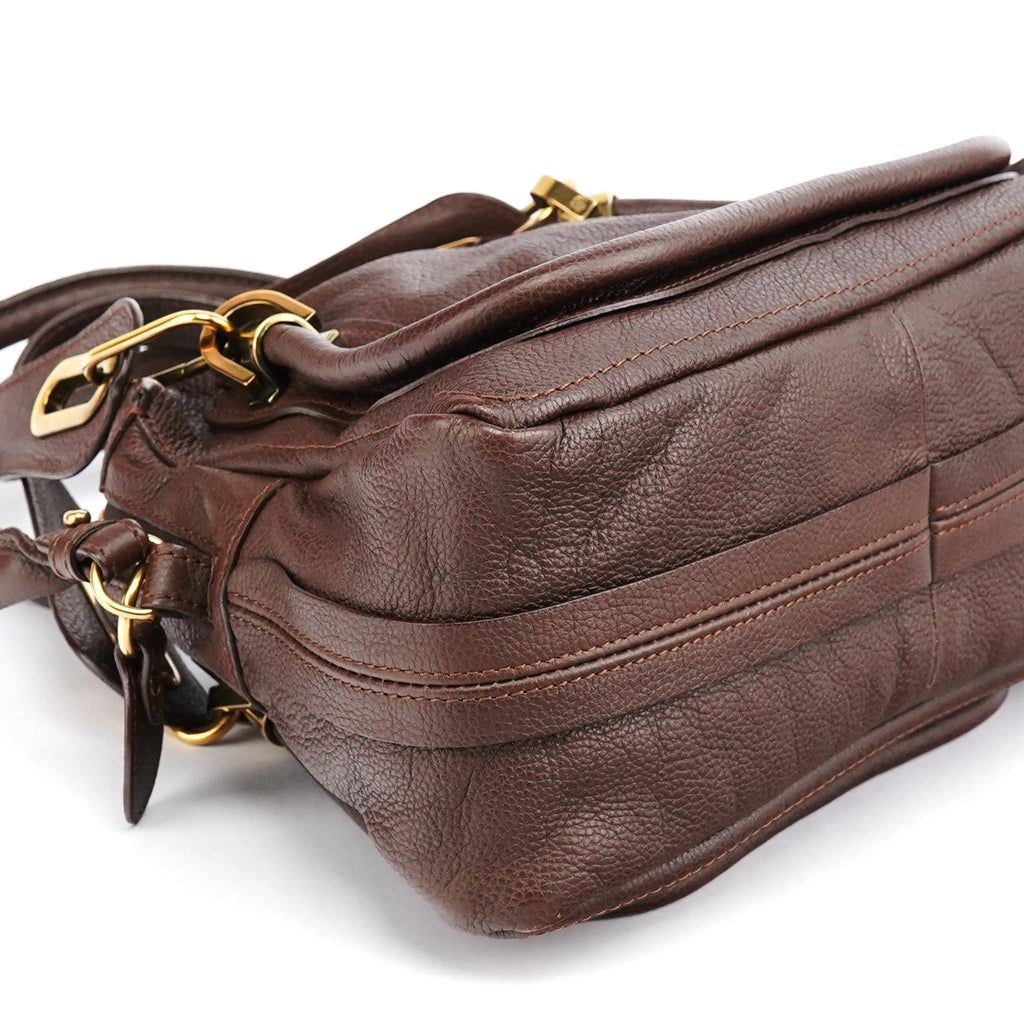 Small Brown Leather Paraty 2-Way Bag