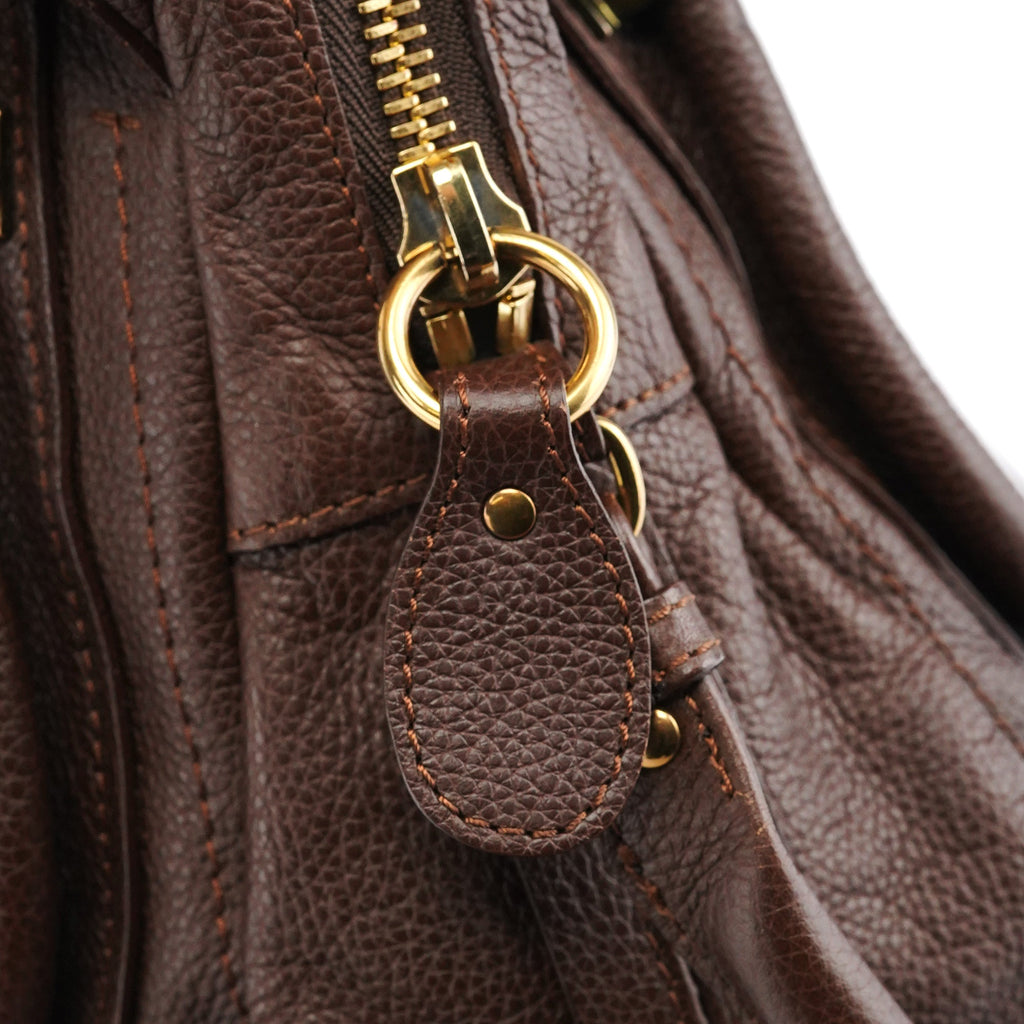 Small Brown Leather Paraty 2-Way Bag