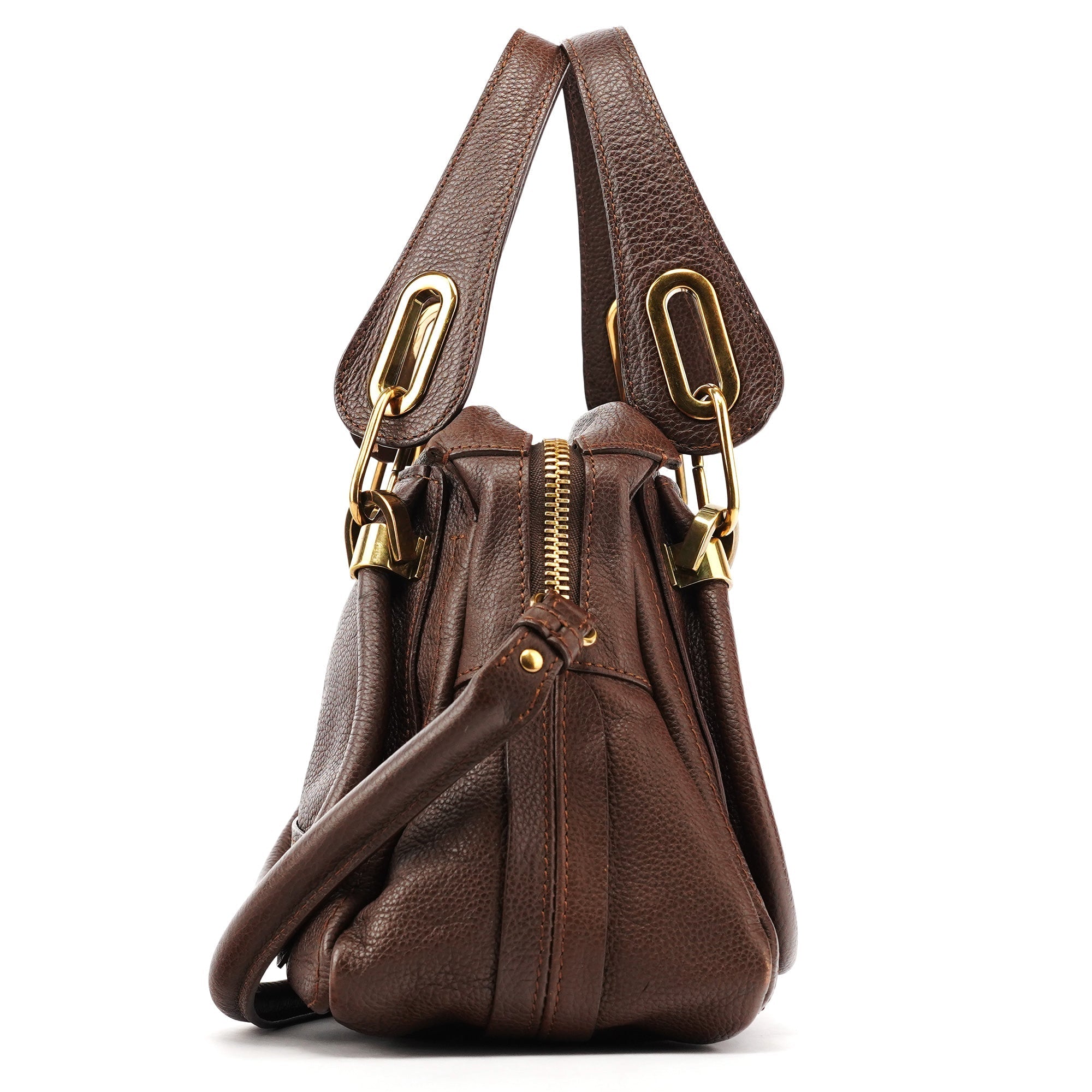 Small Brown Leather Paraty 2-Way Bag