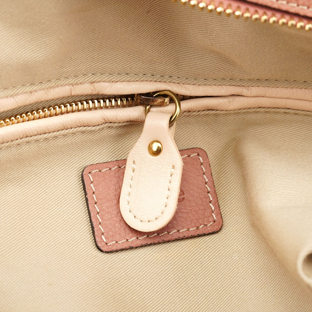 Soft Pink Leather Paraty 2-Way Shoulder Bag