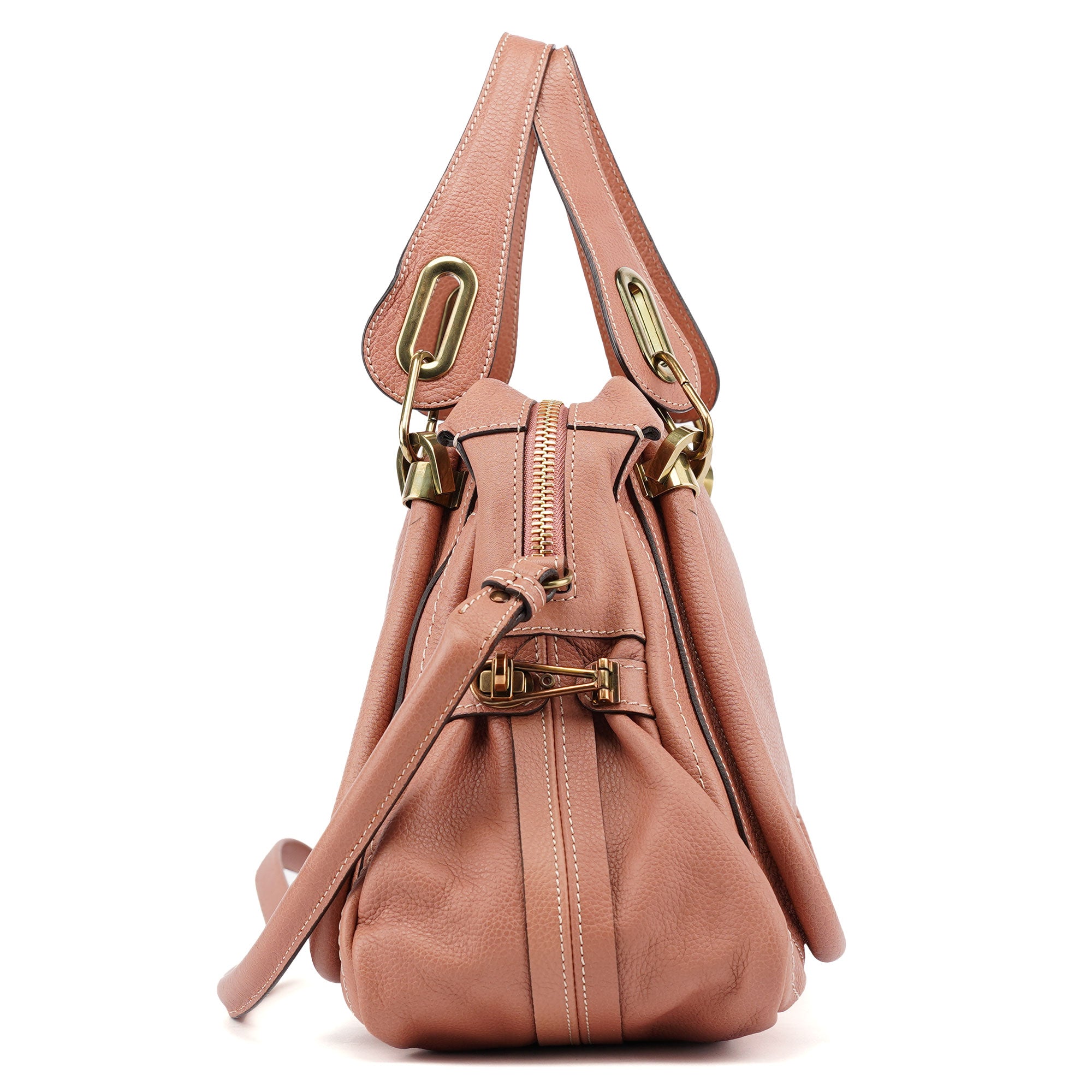 Soft Pink Leather Paraty 2-Way Shoulder Bag